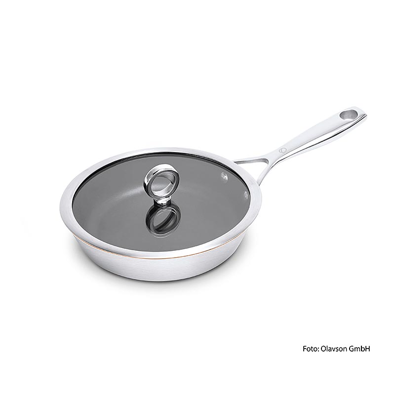 Olavson copper core pan, with lid, coated, 20cm, for all types of stoves - 1 piece - Cardboard