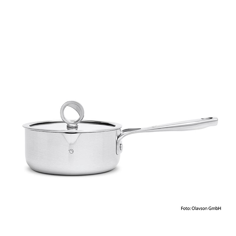 Casserole a ame en cuivre Olavson, avec couvercle, 16 cm, 1,3 l, pour tous types de feux - 1 piece - Carton