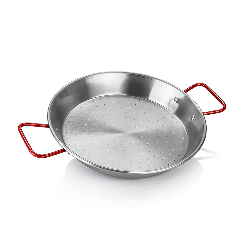 deBUYER Viva Espana Paella pan, red handles, 32cm (5026.32N) - 1 piece - Bag