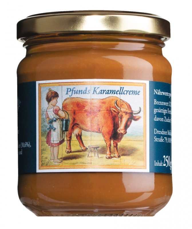 Pfunds karamellkrem, karamellkrem, Pfunds meieri - 250 g - Glass