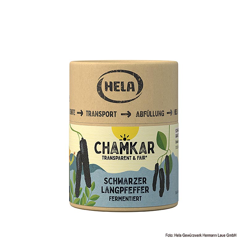 HELA Chamkar - Pimienta larga negra, fermentada, seca - 70g - caja de aromas