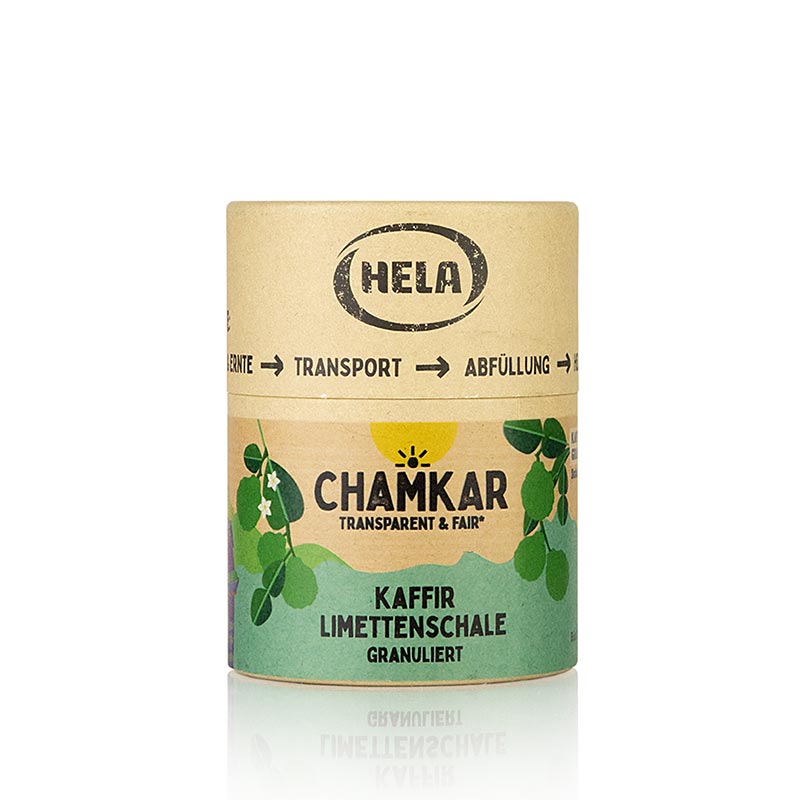 HELA Chamkar - Casca de limao Kaffir, granulada - 40g - Caixa de aromas