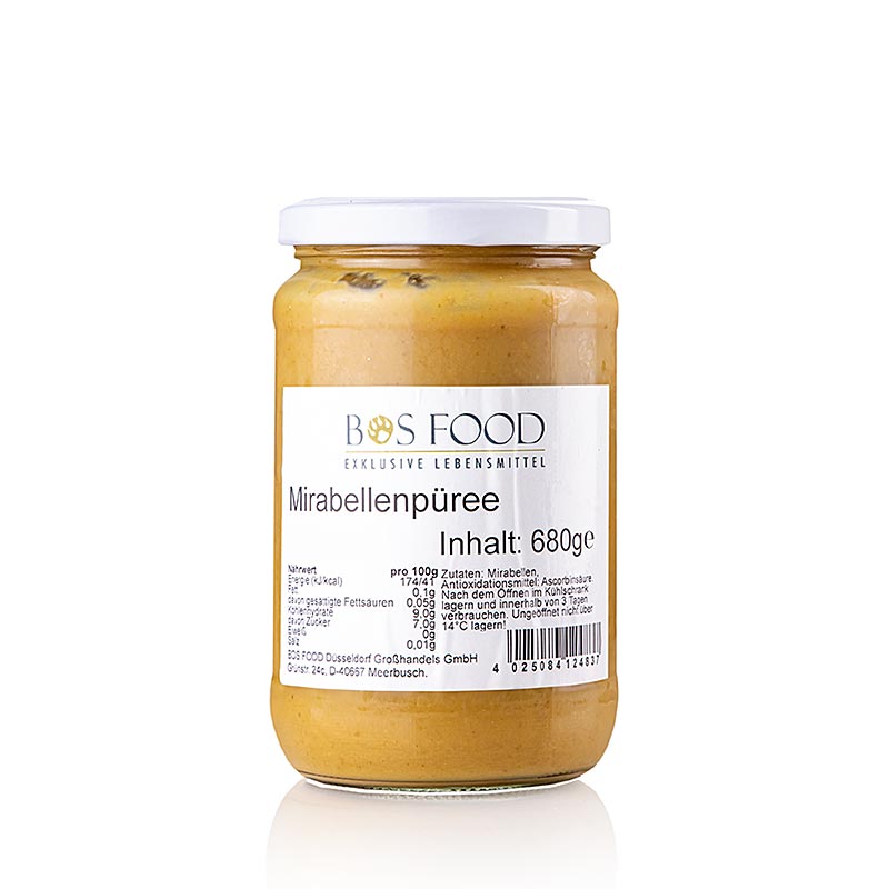 Mirabelle plum puree / pulp, finely strained - 680 g - Glass