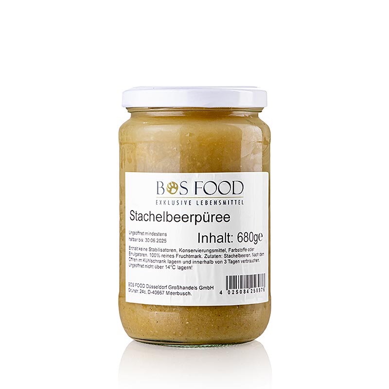 Puree / pulpa - gooseberry, ditapis halus - 680g - kaca