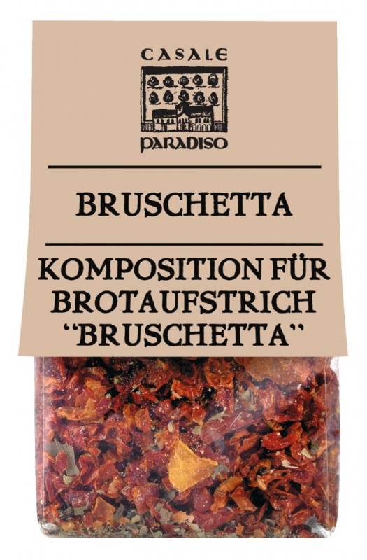 Bruschetta, Gewürzzubereitung für Bruschetta, Casale Paradiso - 100 g - Beutel