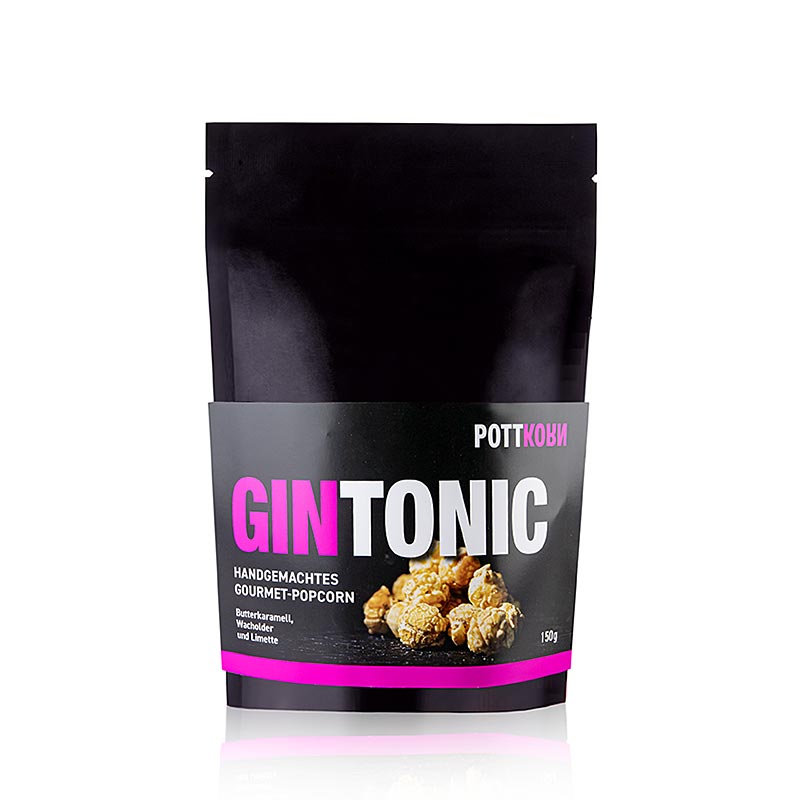 Pottkorn - GinTonic, Popcorn mit Butterkaramell, Wacholder & Limette - 150 g - Beutel