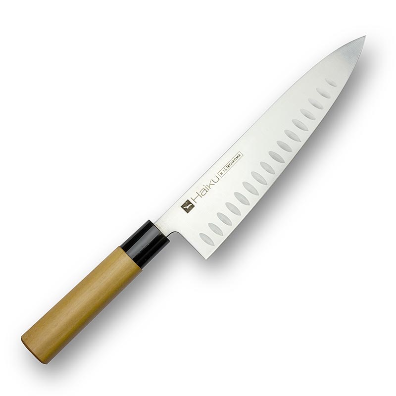 Cuchillo de chef Haiku Original H-15 con filo festoneado, 20cm - 1 pieza - caja