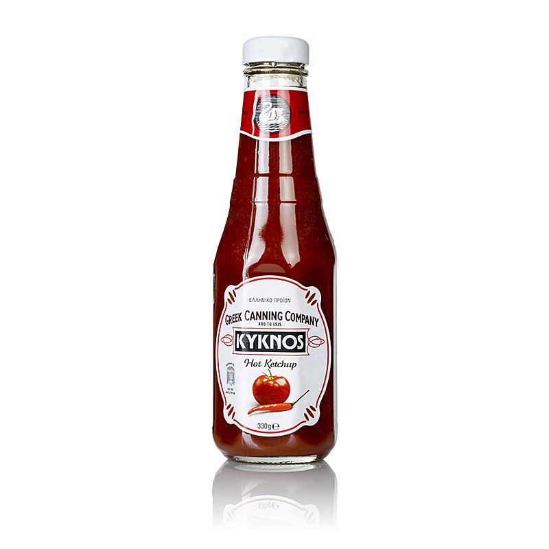 Ketchup de tomate picante, Kyknos, Grecia - 290ml - Garrafa