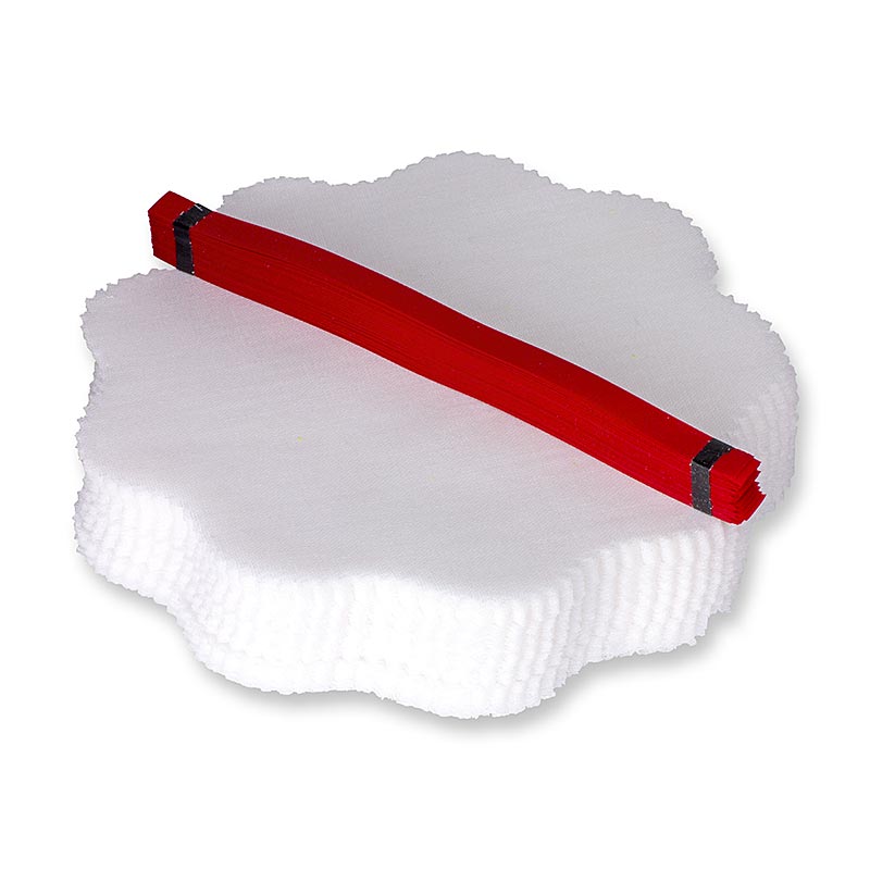 The Original Lemon Wraps - toalla para servir limon, blanca, con lazo rojo - 100 piezas - bolsa