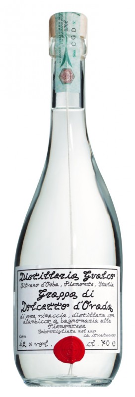 Grappa di Dolcetto d`Ovada, Grappa, Distilleria Gualco - 0,7L - Garrafa