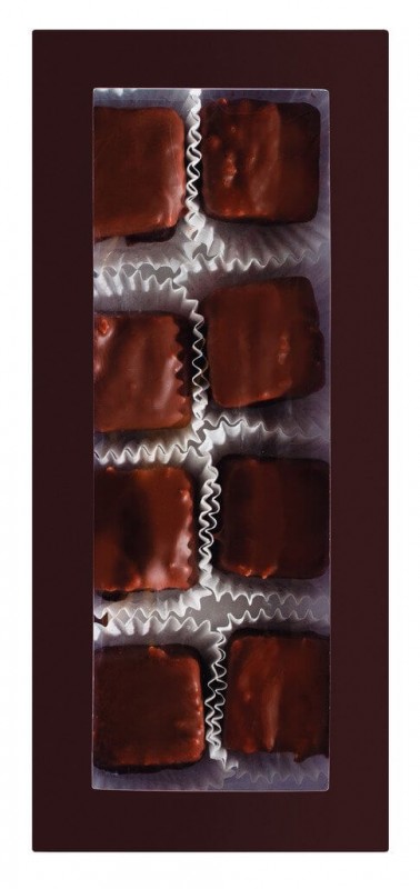 Amarettini alla grappa ricoperti cioccolato, makaroniki z grappa i polewa czekoladowa, Pasticceria Marabissi - 160g - Sztuka