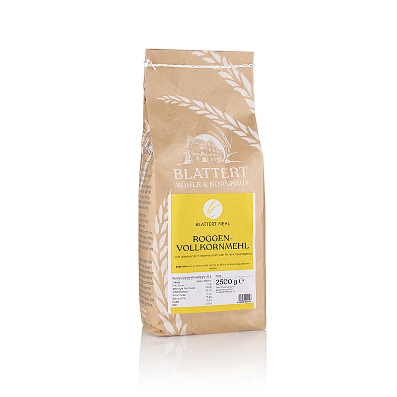 Rye wholemeal flour, leaves mill - 2.5 kg - bag