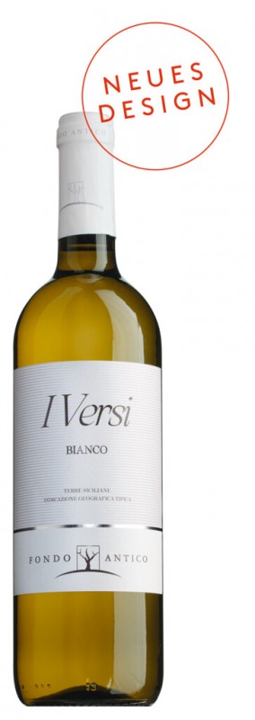 Sicilia Bianco IGT Versi, Weißwein, Stahl, Fondo Antico - 0,75 l - Flasche