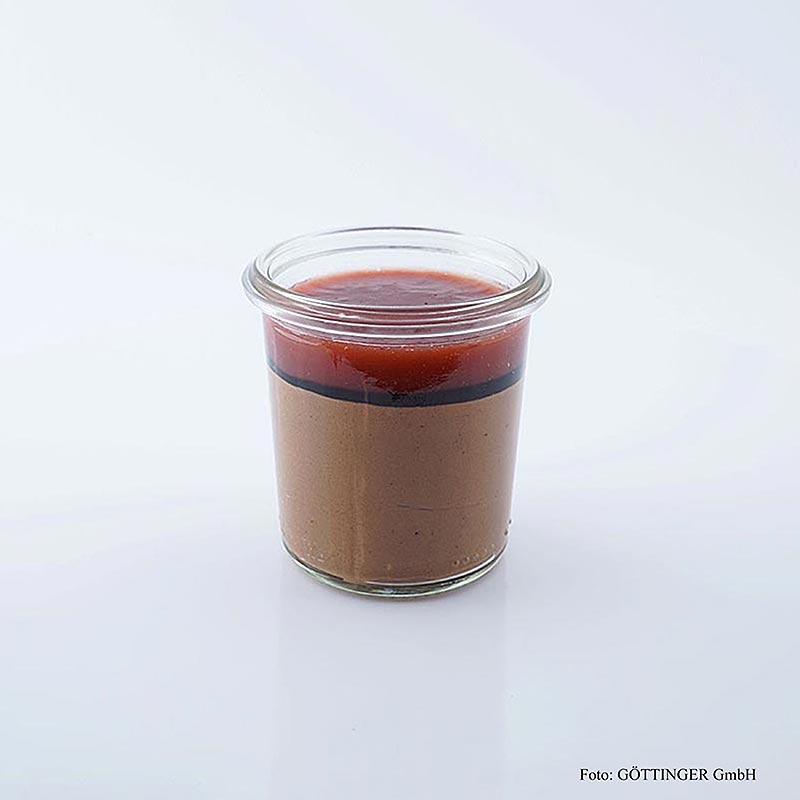 Mousse coklat hitam dengan stroberi dan cuka balsamic, REFILL, 20x85g, Gottingen - 1,7kg, 20x85g - 