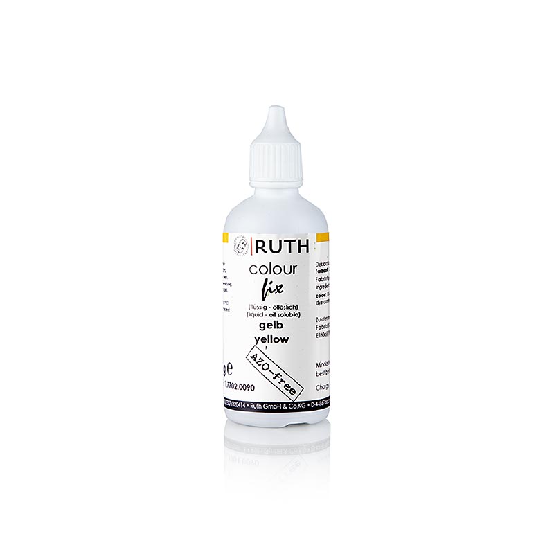 Food coloring liquid, yellow, 7702, Ruth - 90 g - Pe-bottle