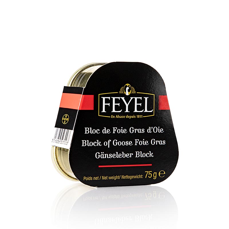 Gänsestopfleberblock, Foie Gras, Feyel - 75 g - Dose