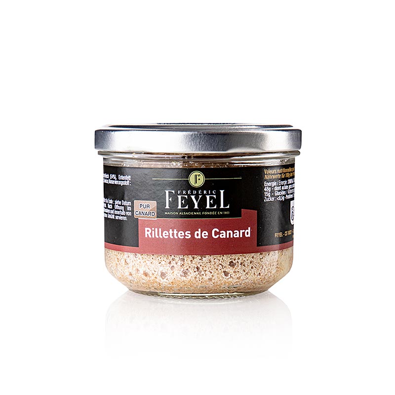 Enten-Rillette, Entenfleischpastete, Feyel - 170 g - Glas