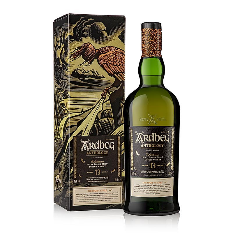 Single Malt Whisky Ardbeg Anthology Harpy`s Tale 13 Jahre, 46% vol., Islay - 700 ml - Flasche