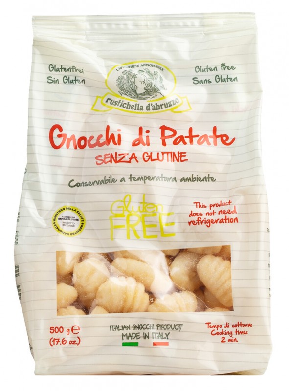 Gnocchi di patate, gnocchi di patate, Rustichella - 500 g - pacchetto