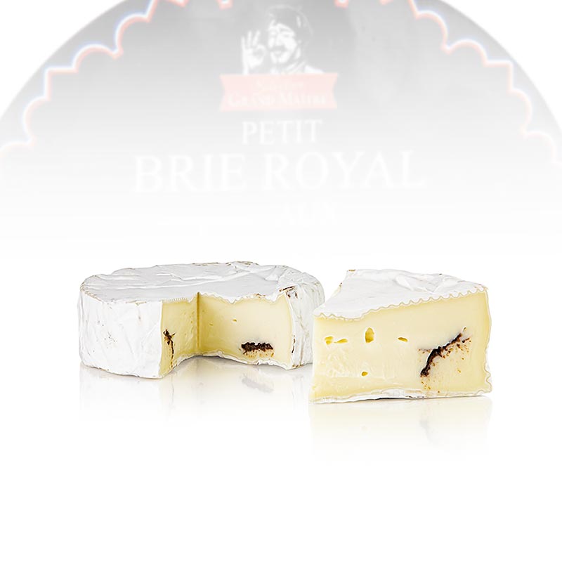 Brie Royal Truffle, zachte kaas met zomertruffel - 210 gram - mand