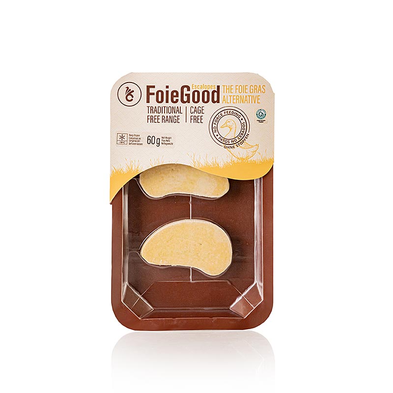 Figado de pato - fatias para fritar, sem rolha, 2 fatias, FoieGood - 60 g - vacuo