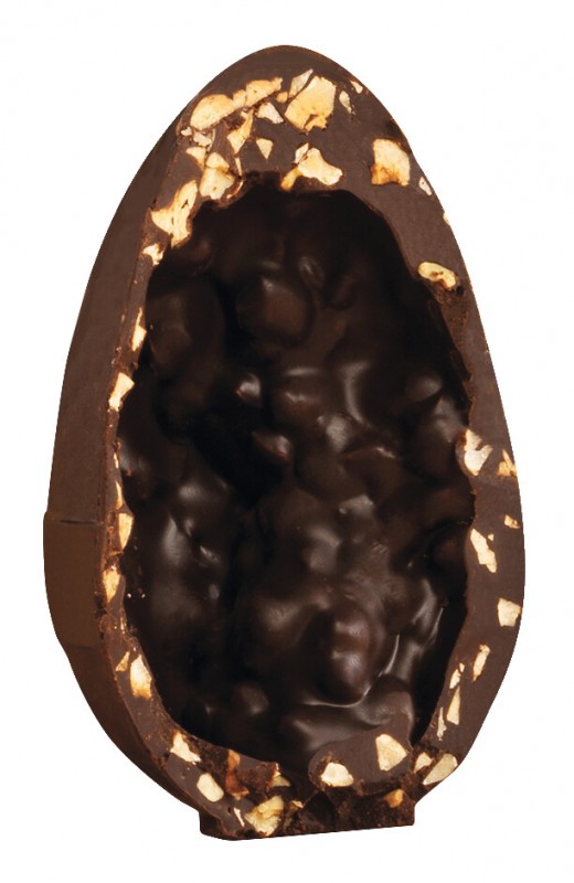 Oeuf mignon au chocolat noir et noisettes, oeuf au chocolat noir et noisettes, Venchi - 70 g - Morceau