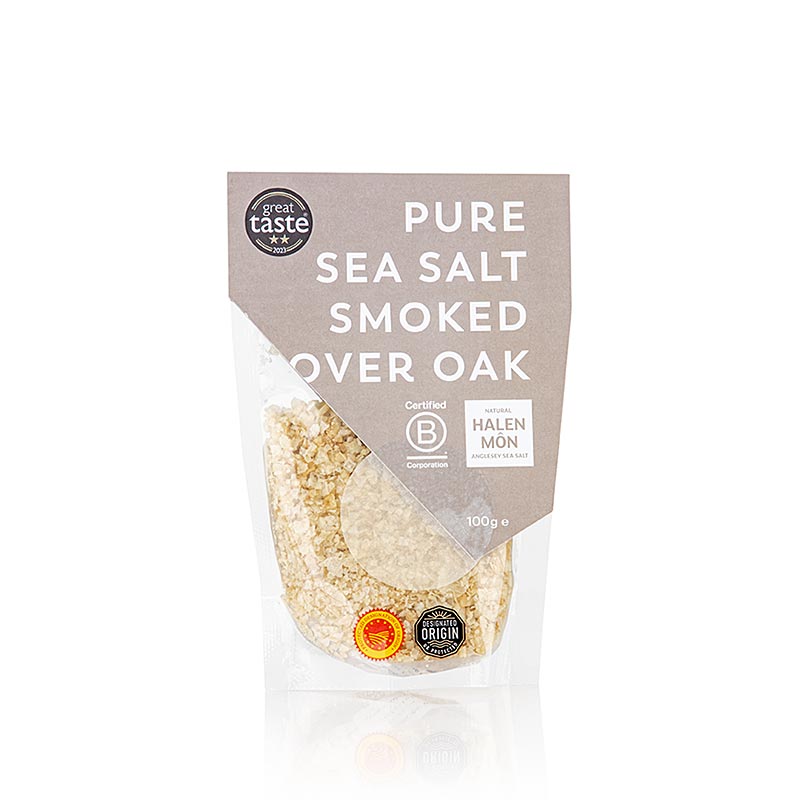 Halen Mon, smoked sea salt flakes from Wales, PDO - 100 g - Piece