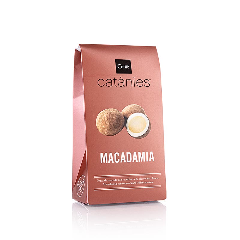 Catanies - Macadamia caramélisée au chocolat blanc, Cudie - 80 g - boîte