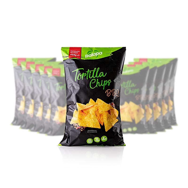 Tortilla Chips pikant - BBQ - Nachochips, Sierra Madre - 5,4 kg, 12 x 450g - Karton