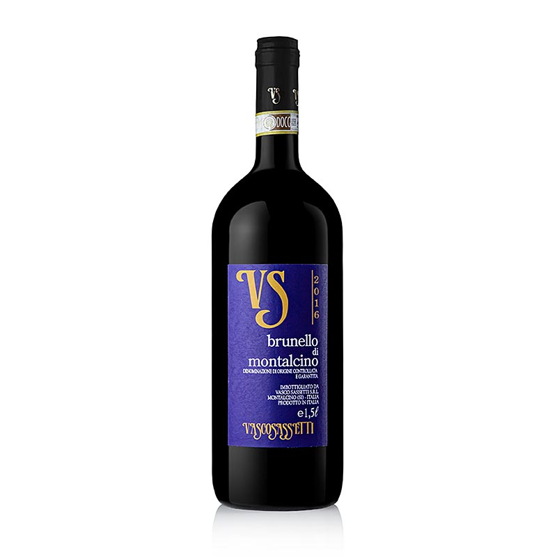 2016 Brunello di Montalcino, wytrawne, 14,5% obj., Vasco Sassetti - 1,5 l - Butelka