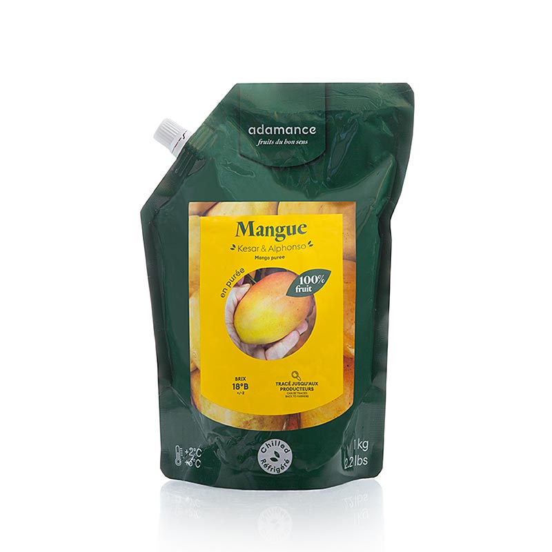 Adamance Mango (Kesar & Alphonso), ungezuckert, pasteurisiert - 1 kg - Beutel