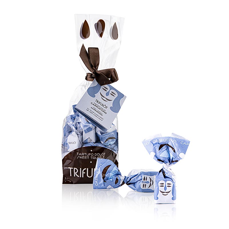 trifulot - Trüffelpralinen Alba mini, Cappuccino (hellblau), Tartuflanghe - 180 g - Beutel