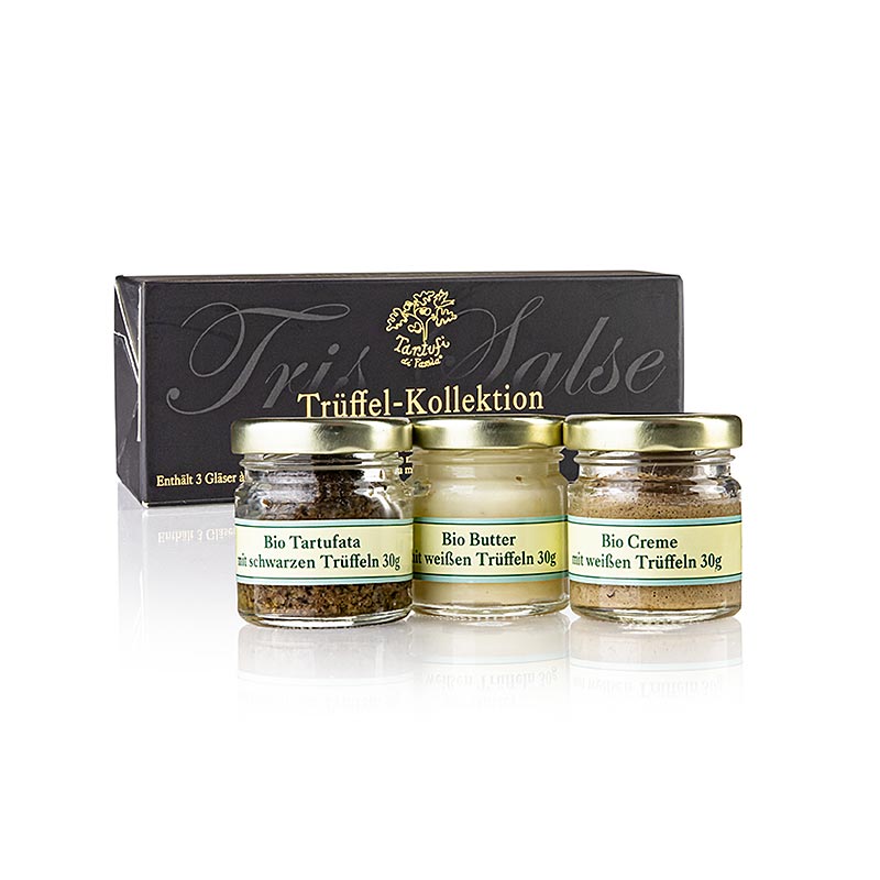 Ppura Truffle Collection (Salsa Tartufata / Cream / Butter), Tartufi di Fassia, ORGANIC - 90 g, 3 x 30g - Cardboard