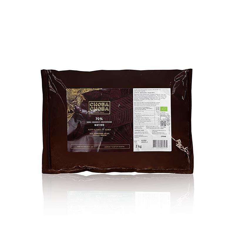 Nativo, 70% Bitter Couverture, Callets, Choba Choba, BIO - 2 kg - Beutel