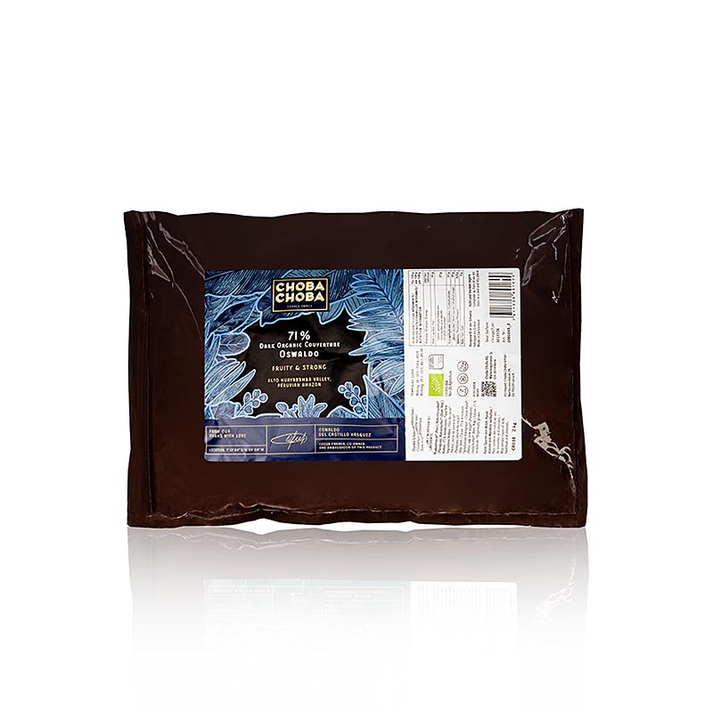 Oswaldo, 71% Bitter Couverture, Callets, Choba Choba, OEKOLOGISK - 2 kg - bag