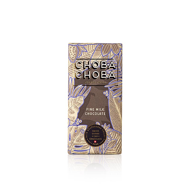 Xocolata Fina amb Llet 41%, Barra de Xocolata amb Llet, Choba Choba, Ecologica - 91 g - Paper