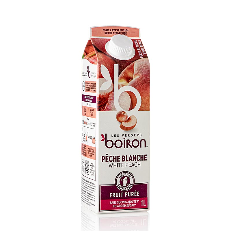 Boiron weißer Pfirsich Püree, pasteurisiert - 1 l - Tetrapack