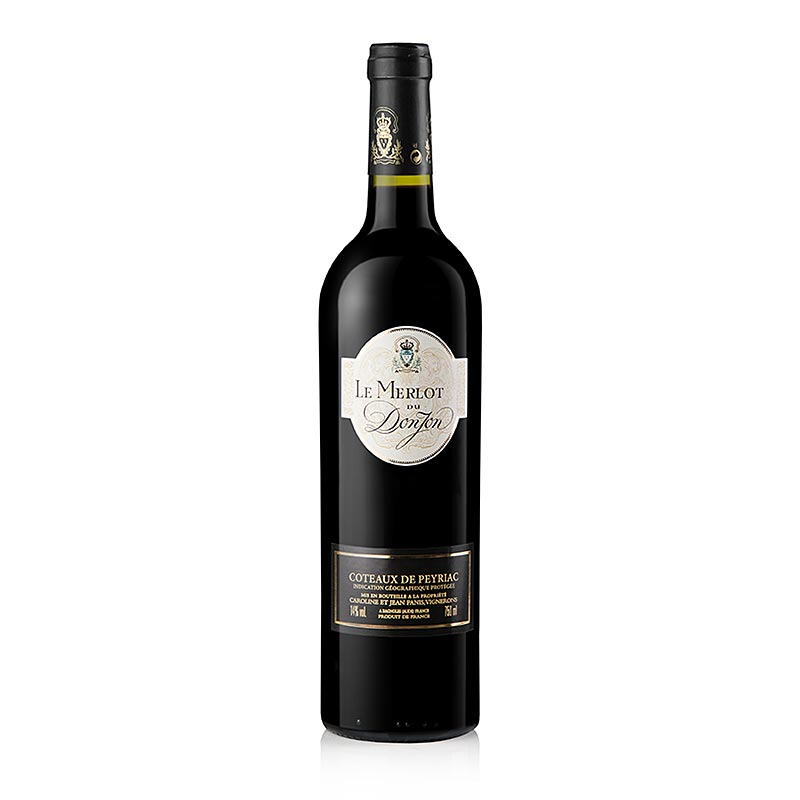 2022 Le Merlot, Merlot, Barrique, kuiva, 14,5 % tilavuus, Chateau du Donjon - 750 ml - Pullo