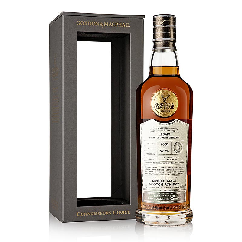 Ledaig Gordon and MacPhail 2001 / 2023 Mull Single Malt Whiskey 57.7% Vol - 700 ml - Bottle