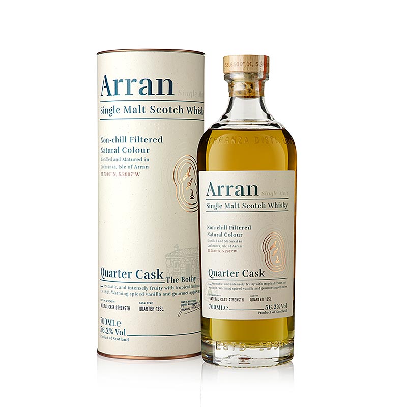 Single Malt Whisky Arran The Bothy Quarter Cask, 56,2 % vol., Schottland - 700 ml - Flasche