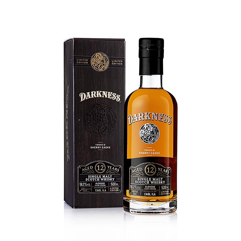 Uisque Single Malt Caol Ila Darkness 12 anos 56,2% vol., Oloroso Islay - 500 ml - Garrafa