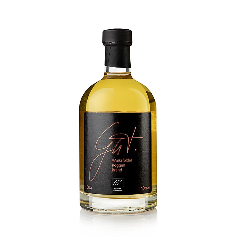 GOD. Wulksfelder Rye Brandy Gutskuche, 40% vol., OEKOLOGISK - 500 ml - Flaske