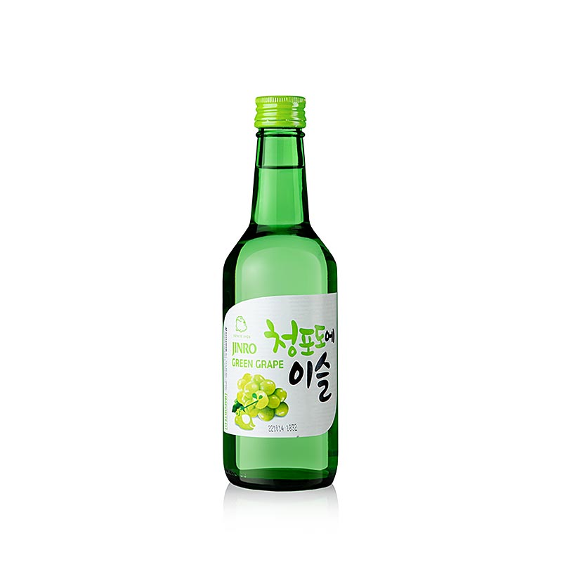 Soju Grape (Traube), koreanischer Brandwein, 13 % vol., Jinro - 360 ml - Flasche