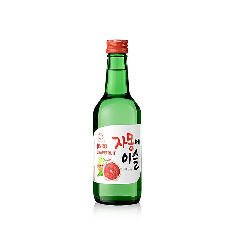 Soju Grapefruit, koreanischer Brandwein, 13 % vol., Jinro - 360 ml - Flasche