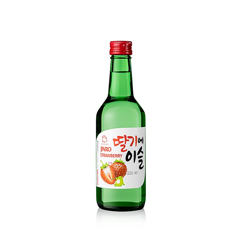 Soju Strawberry (Erdbeere), koreanischer Brandwein, 13 % vol., Jinro - 360 ml - Flasche