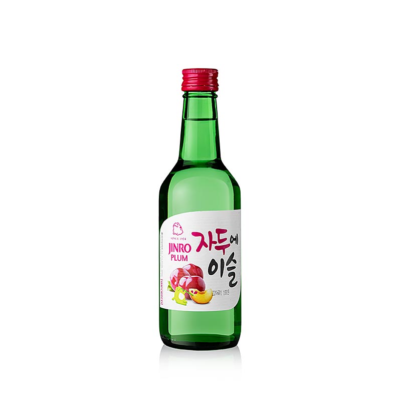 Soju Plum (Pflaume), koreanischer Brandwein, 13 % vol., Jinro - 360 ml - Flasche