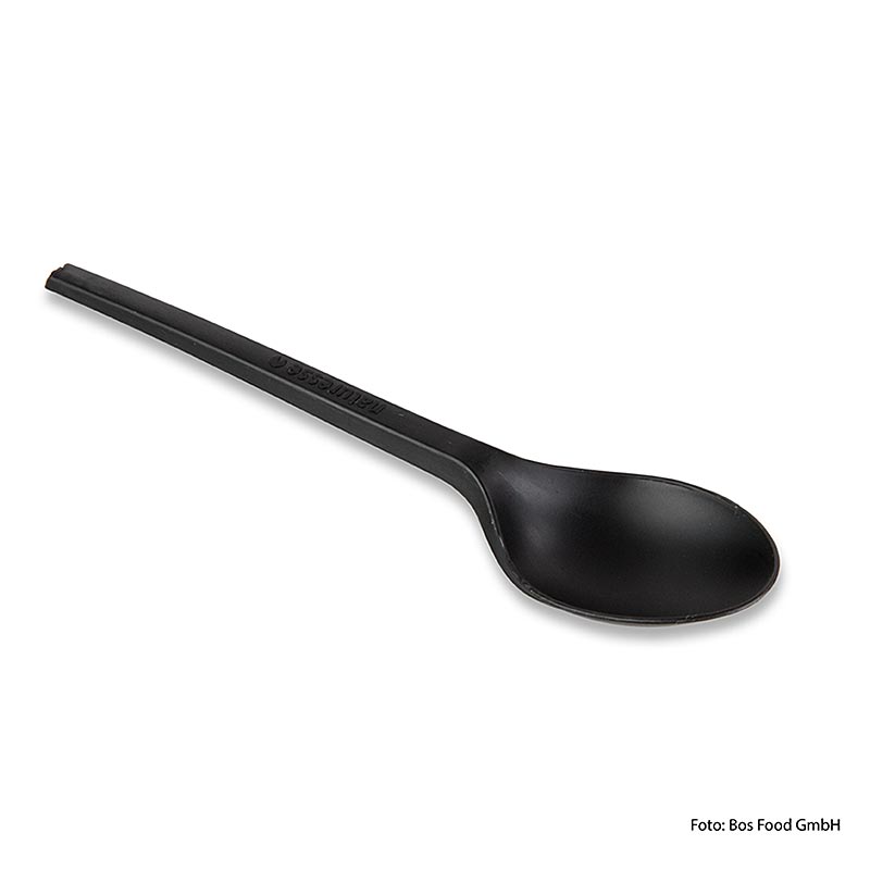 Naturesse Soup Spoon, black, 168mm, REUSABLE CPLA - 50 pieces - bag