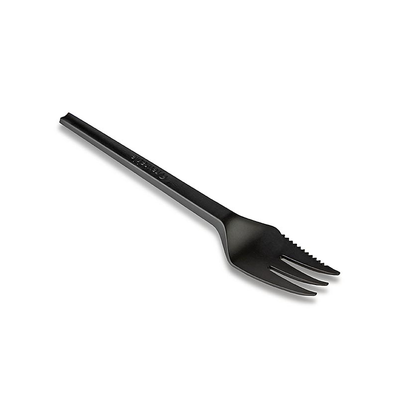 Naturesse snack fork, black - 1,000 pieces - Cardboard