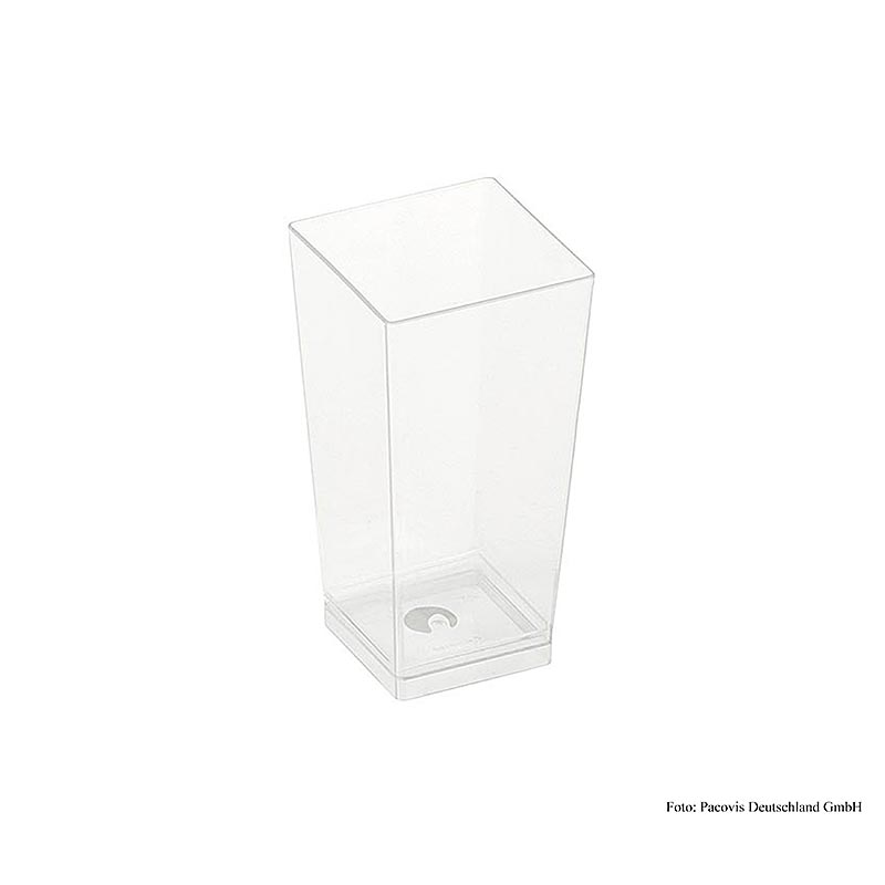 Jednorazowy kubek Naturesse Kova przezroczysty, 100 ml, 4x4x8,2 cm, PLA - 50 sztuk - torba