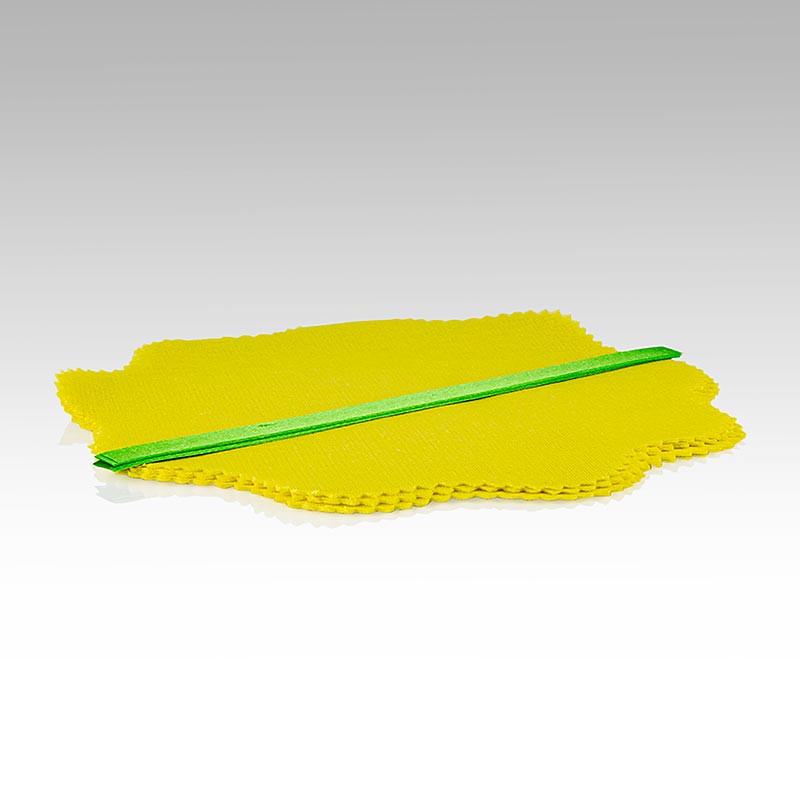 The Original Lemon Wraps - serveringshandduk for citron, gul, med gron slips - 12 stycken - vaska